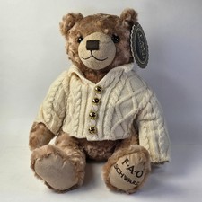 FAO Schwarz Plush Teddy Bear Anniversary Stuffed Animal 2017 Sweater Button