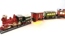 Seymour Mann Merry Christmas Light Up Train Set 1980s, With Lights & Box Vintage