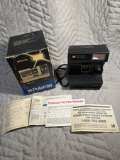 Polaroid Sun 600 LMS Instant Film Flash Land Camera w/ Strap In Open Box
