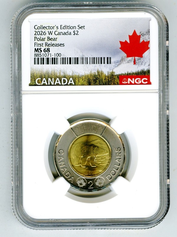 1996- 2026 W $2 CANADA COLLECTOR 30TH ANNV NGC MS68 TOONIE FIRST RELEASES - TOP