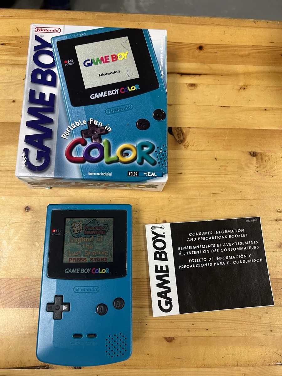 Nintendo Game Boy Color - Teal - CBG-001 - With Box & Manual