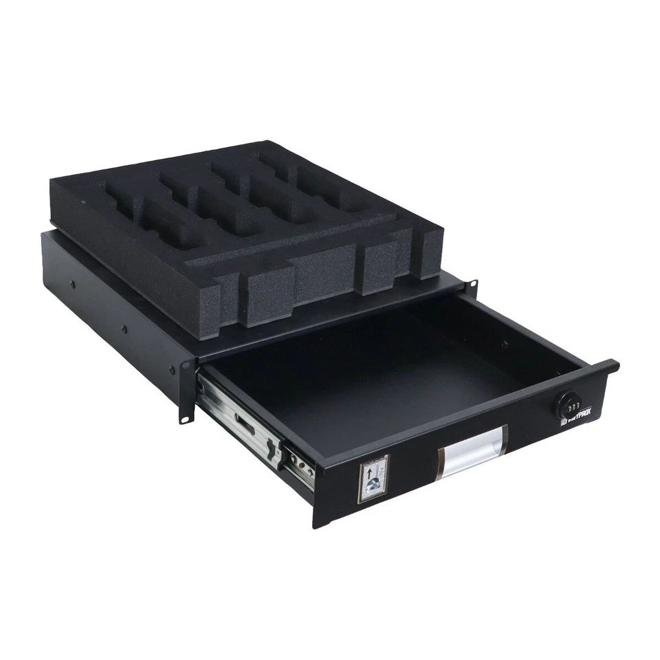 Cajón de espacio en rack ProX T-2RD-18-WMF 2U con espuma se adapta a (4) micrófonos idjnow Foto 3 de 4