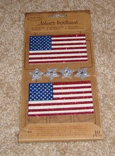 EK Success Jolee's Parcel Dimensional Sticker Glitter American Flag Stars