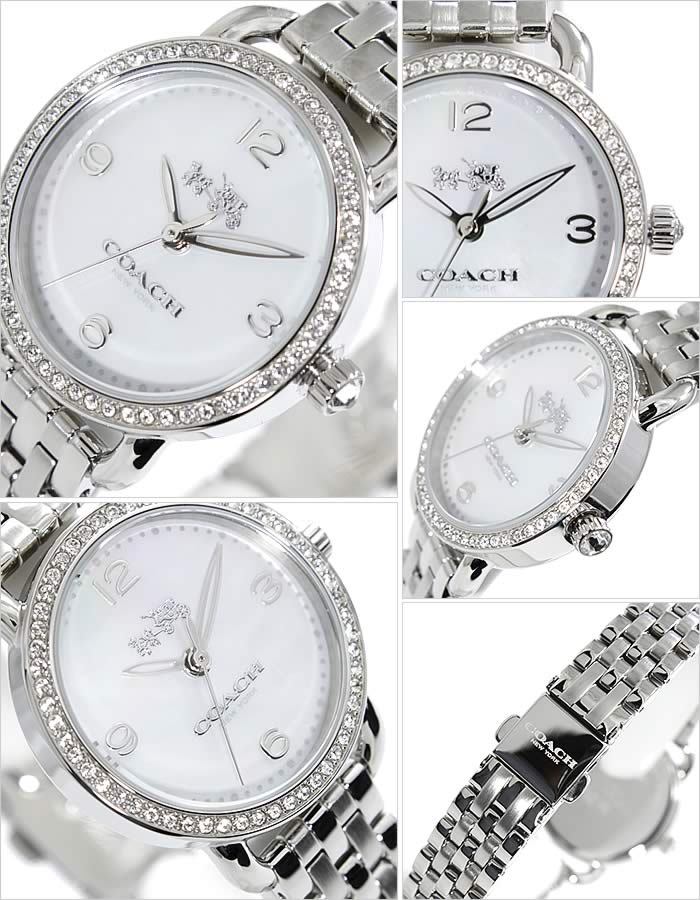 Coach WOMEN Silver Tone Delancey Mother of Pearl Crystal Watch 28mm 14502477 NWT Coach Delancey Mother of Pearl Dial Ladies | Mercari main image 3