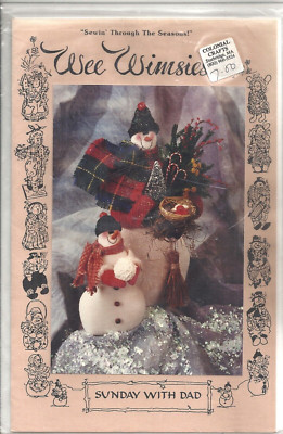 WEE WIMSIES SUNDAY WITH DAD SNOWPEOPLE SEWING PATTERN #121