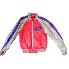 Polo Ralph Lauren Jacket Sz Xxs Women's Embroidered Chinese Dragon Satin Graphic