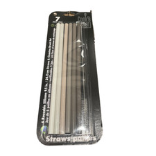 NEW Reusable Straws Set of 4 - Silicone Straws and cleaning brush set