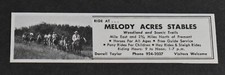 1966 Print Ad Michigan Freemont Melody Acres Stables Darrell Taylor Horses art