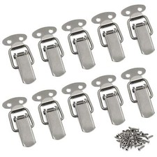 10Pcs Spring Loaded Toggle Latch Lock with Screw for Wood Case Toolbox