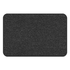 2 X 3 SKID-RESISTANT HEAVY-DUTY DOOR MAT CHARCOAL BLACK outdoor rug