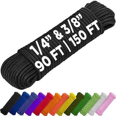 Rope   1/4  & 3/8    90 FT | 150 FT   Strong All-Purpose Utility Rope
