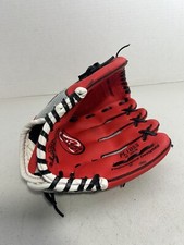 Rawlings Youth Baseball Tee Ball Glove 10  Red Gray PL10SS Players Series