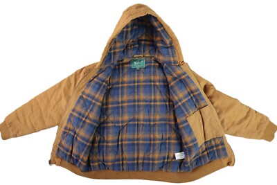 WOOLRICH GREEN LABEL COLLECTION Men's Medium Brown Canvas Zip Work
