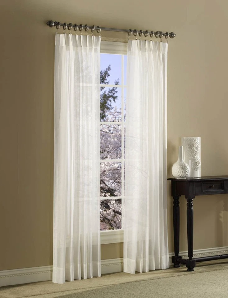 Stylemaster Splendor Pinch Pleated Drapes Pair, 2 of 24" by 84", White - Image 2 of 2