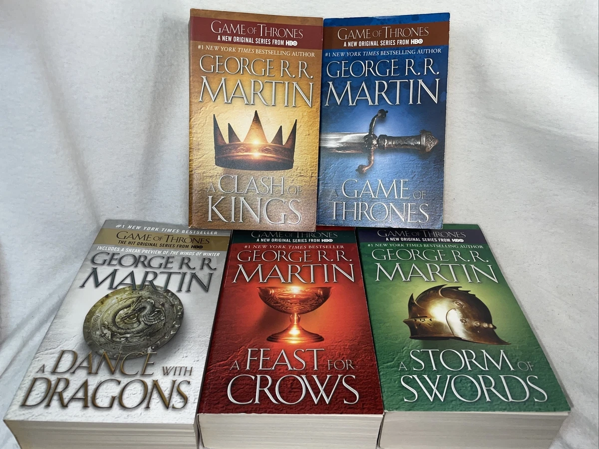 Lot Of 5 - Game Of Thrones Series Books, Paperback (1-5) George