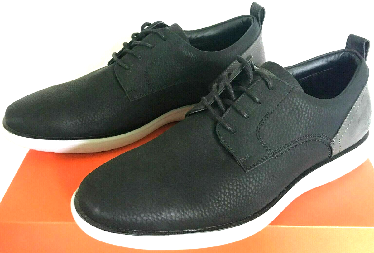 NEW G.H. Bass & Co. Vegan Leather Plain Toe 2-Tone Black  display picture 3