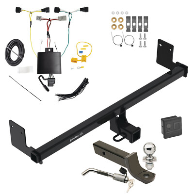 Trailer Tow Hitch For 18-21 Kona Deluxe Pkg Plug and Play Wiring 2'' Ball + Lock