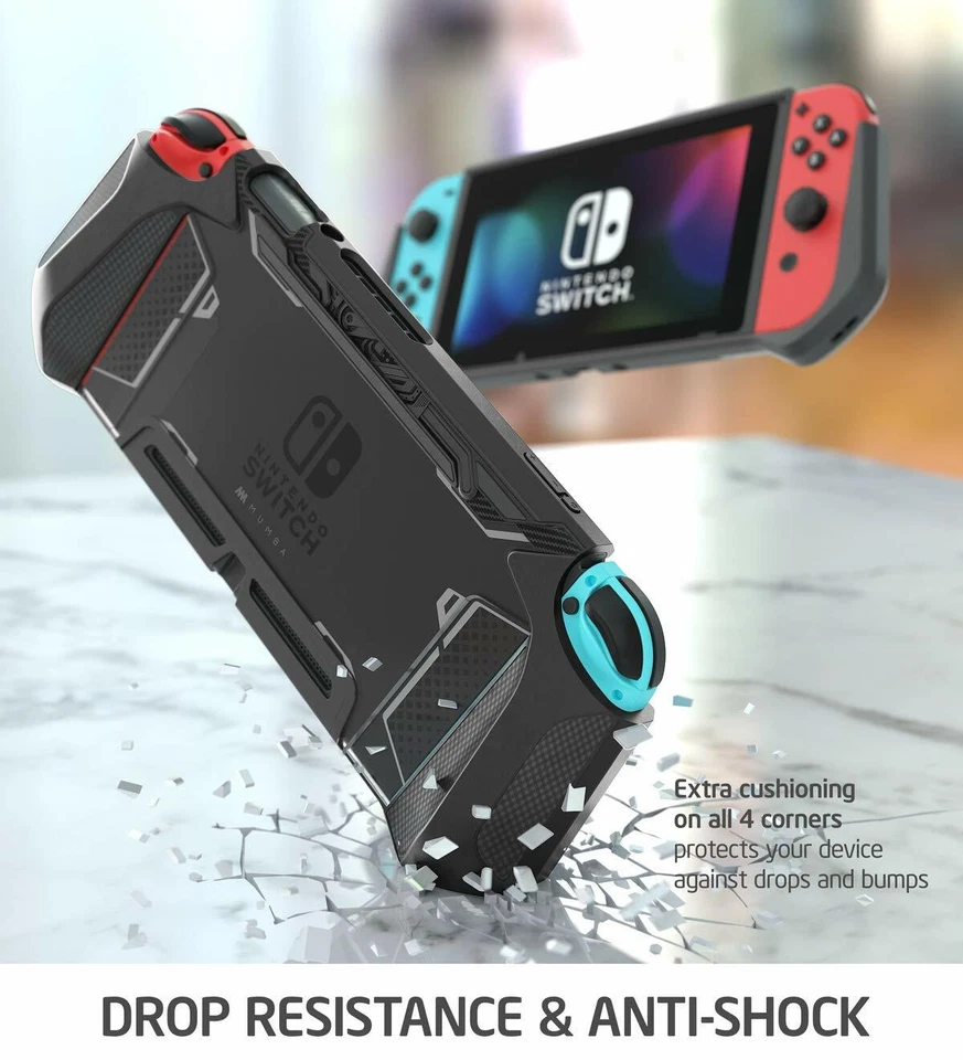 For Nintendo Switch Console Joy-Con, Mumba 360 Protective TPU Grip Case Dockable - Image 2 of 4
