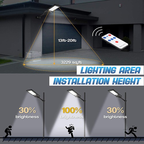 Solar Street Light Motion Sensor Commercial Outdoor Dusk To Dawn Huge Road Lamps - Picture 6 of 16
