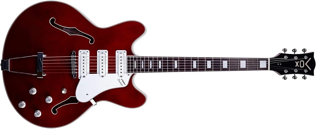 VOX BOBCAT S66 Electric Semi-Hollow Guitar Cherry Red with Hard Case