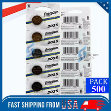 500 Pack Fresh Energizer ECR 2025 CR 2025 Lithium 3V Coin Cell Battery CR2025