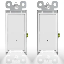 2Pack SOZULAMP Illuminated Light Switch-Single Pole Wall Switch with Night Light