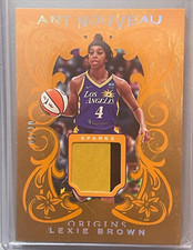 GOLD 1/10!!! 2024 Panini Origins WNBA Art Nouveau Memorabilia Lexie Brown (LA) 