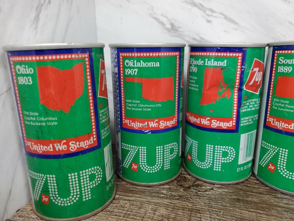☆ ~Lot of 9 Vintage 7UP 1976 Bicentennial United We Stand State