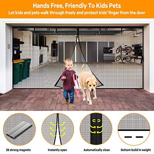 Toanel Garage Screen Doors for 2 Car Garage 16x7 ft Garage Door Screen Heavy D eBay