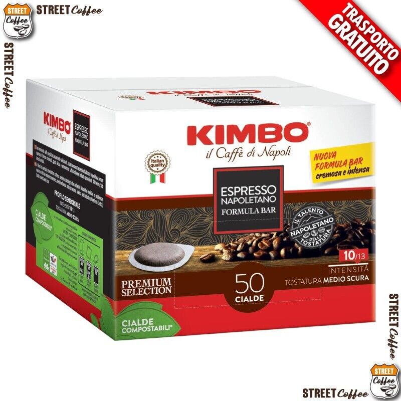 300 Cialde Caffè Kimbo Filtrocarta ESE 44mm Miscela Espresso Napoletano Gratis