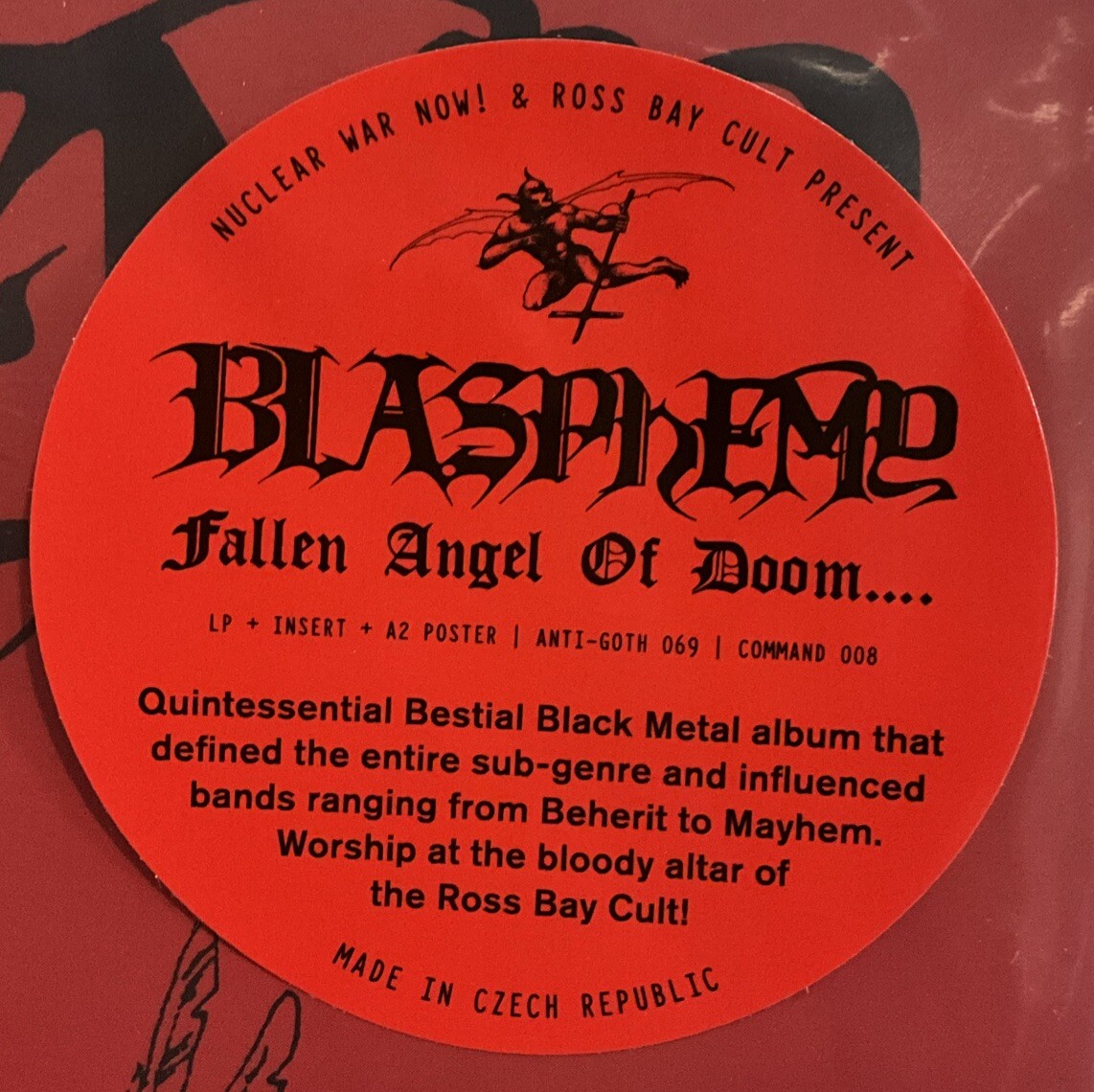 Blasphemy - Fallen Angel Of Doom LP 2003 NWN - ANTI-GOTH 069