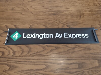 NYC Subway IRT Side Route Rollsign Piece sm - 4 Lexington Av Express Rush Hour