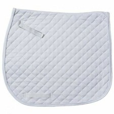White Quilted All Purpose Dressage Saddle Pad English tack