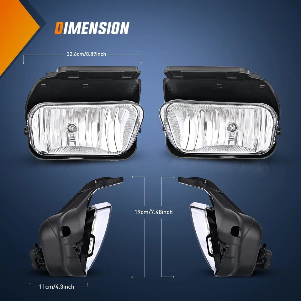 Nilight Fog 灯组件兼容 2002 - 07 雪佛兰 Silverado — 第 2/4 张图片