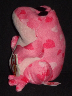 TY BEANIE BOOS - SMITTEN the PINK FROG - MINT with NEAR PERFECT