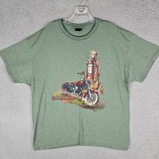 Harley Davidson T-Shirt Mens XL Green Hillbilly Gatlinburg Double-Sided Graphic