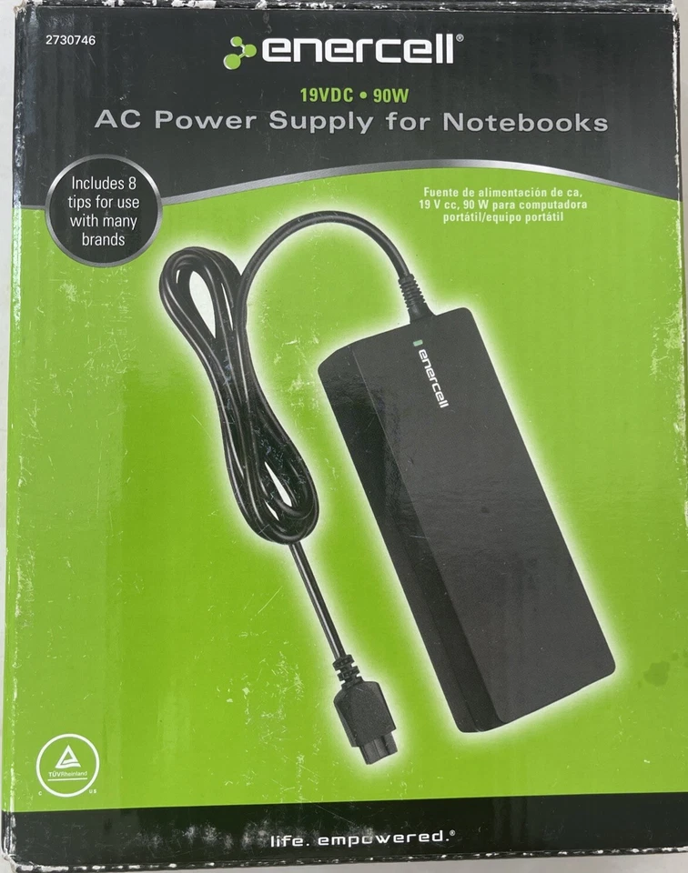 Источник питания переменного тока Enercell 19 В постоянного тока 90 Вт для ноутбуков — 2730746-8 советов для ноутбуков — 22 - Изображение 2 из 3
