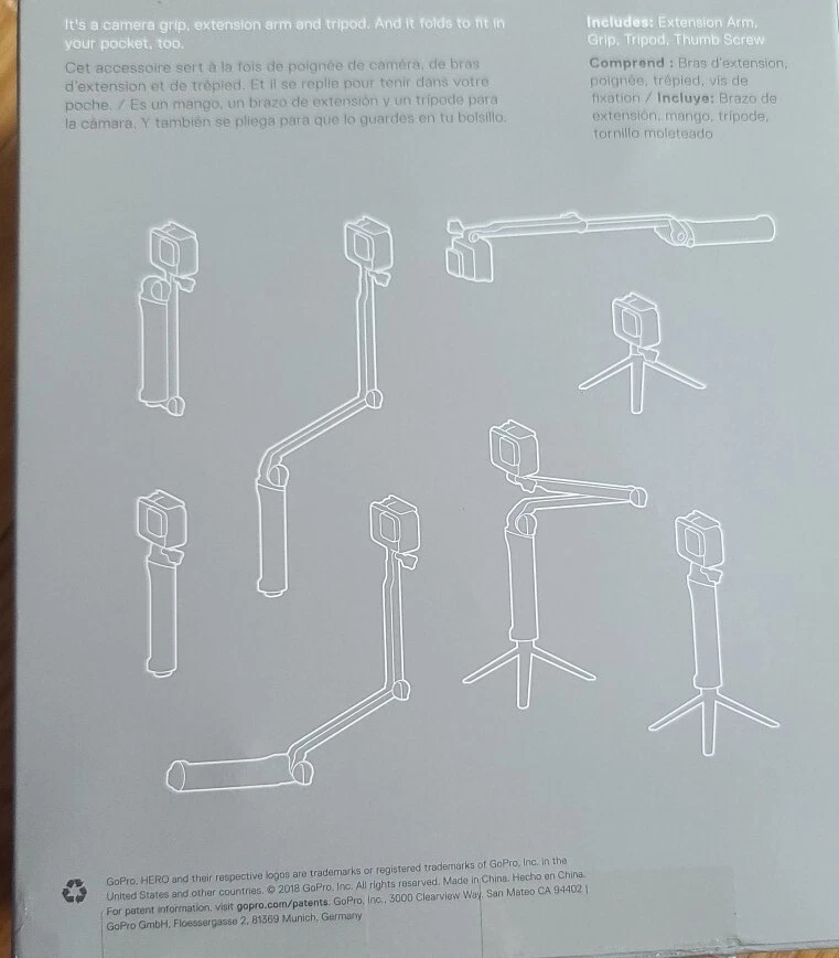 GoPro AF AEM 001 3-WAY GRIP ARM TRIPOD NEW - Image 2 of 2