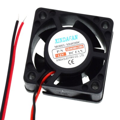 Xinda Miniatur Lüfter, 40 x 40 x 20 mm, 12 V / DC, Mini Ventilator zum Einbau