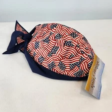 Silver Eagle Outfitters Evaporating Cooling Skull Cap American Flag Design BIKER