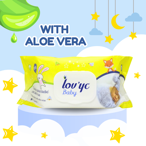 Lovyc Aloe Vera Baby Feuchttücher - weiche & sanfte Pflege, 120 Stück (3er Pack) - Bild 2 von 7