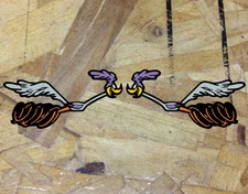 Plymouth RoadRunner Vinyl Decal Automotive Hot Rod Die Cut Car Sticker 2 for 1