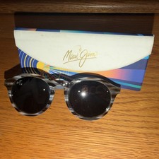 Maui Jim Pineapple Sunglasses Wood Grain Pattern Polarized MJ 784 14D Italy