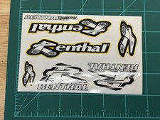 Renthal Die Cut Sticker Sheet Motocross Motorcycle Handlebars Stickers