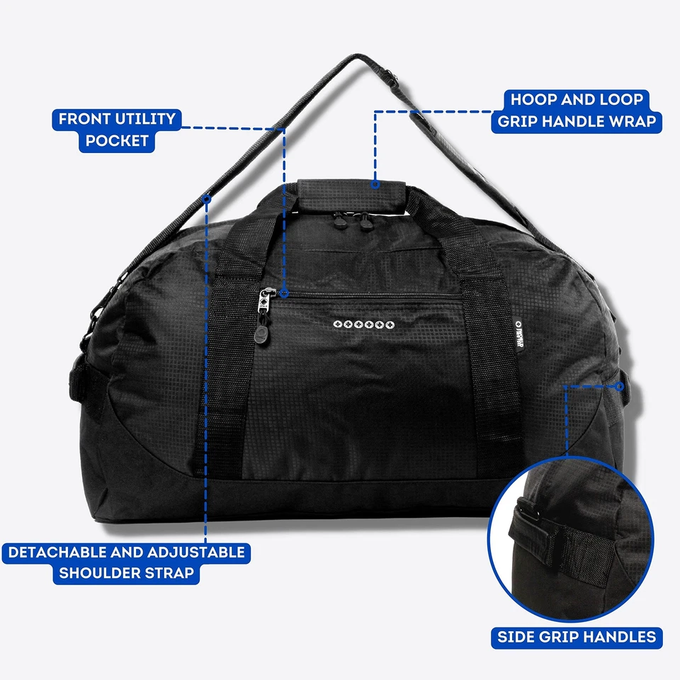 Bolso de Lona Lawrence Sport and Travel, Negro, 36" Foto 2 de 4