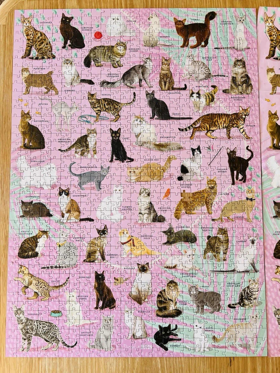 Fancy Felines Puzzle Cats | 1000 pc | Diesel & Dutch | Missing 1 pc