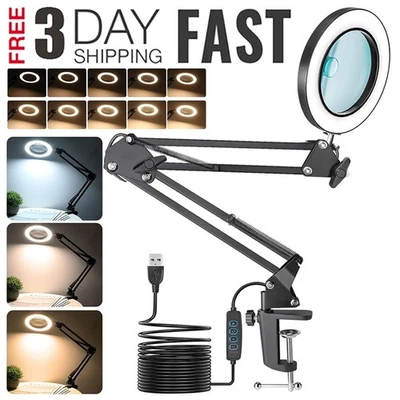 Lupenleuchte 8mal 72 LED Arbeitsleuchte Lupenlampe mit Standfuß Tischlampe - Bild 1 von 4