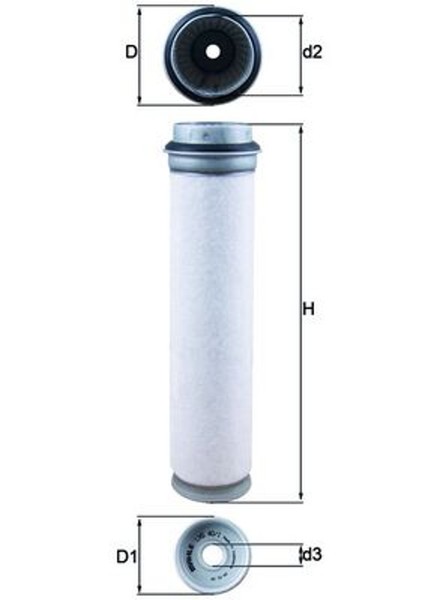 SekundäRluftfilter Mahle LXS 40/1 Filtereinsatz FüR 14 Kramer GT MB Mercedes TT-image
