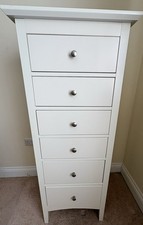 M&S Hastings white tall single 6 Drawer Chest