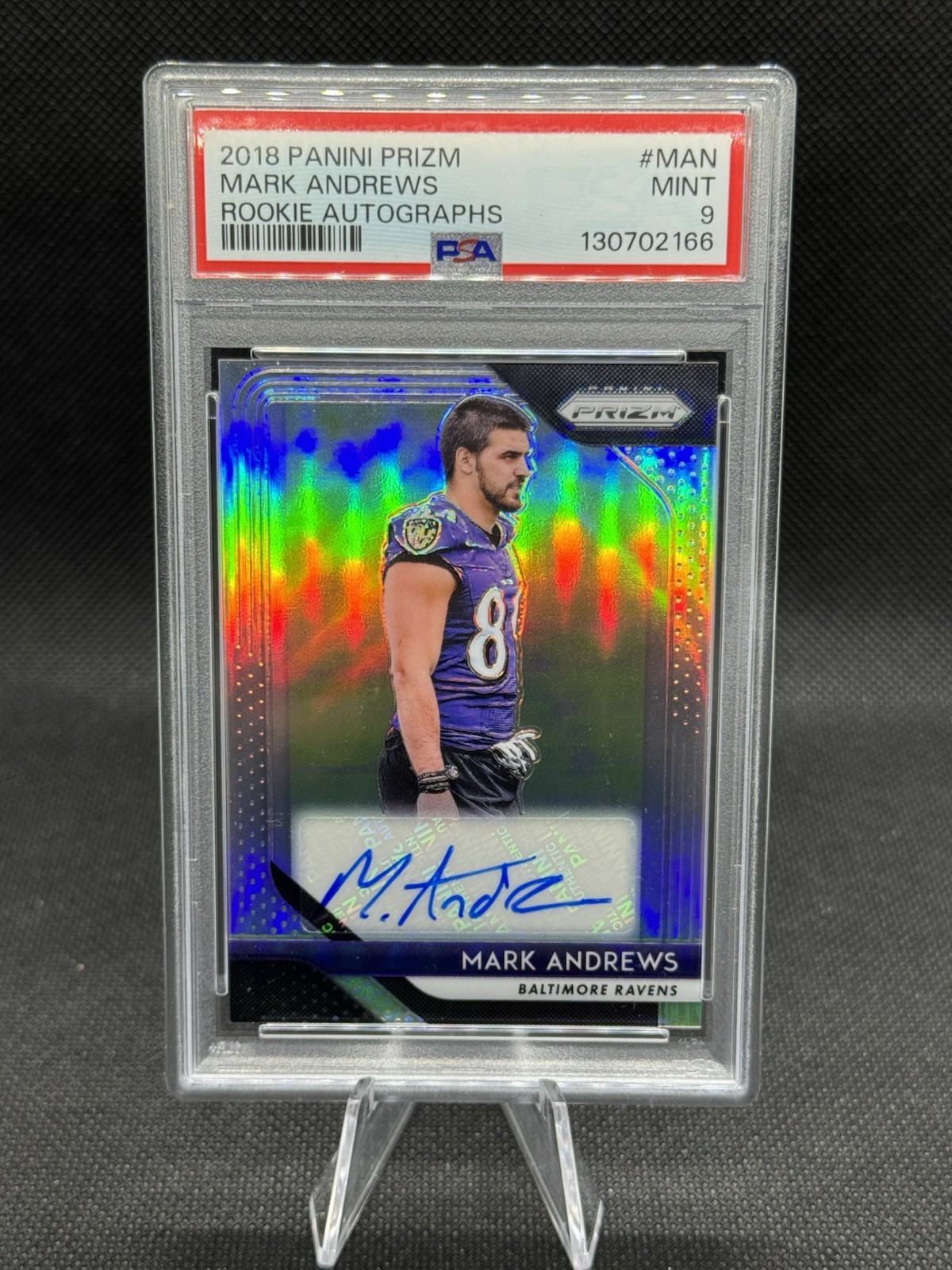 🔥SILVER ROOKIE AUTO!🔥 2018 Prizm Rookie Autographs Mark Andrews PSA 9